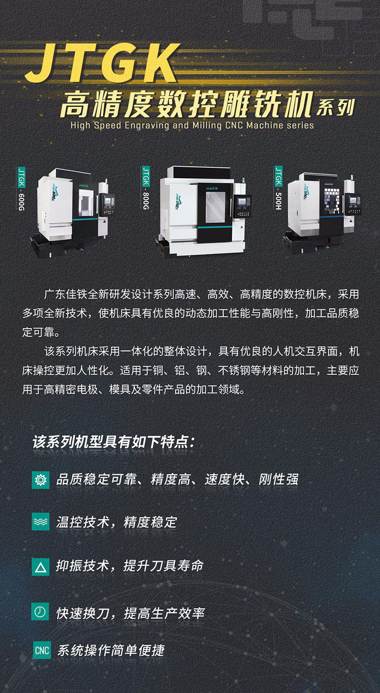 佳鐵高精度數(shù)控雕銑機