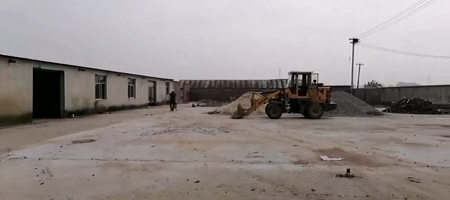 安微徐州客戶的有機肥生產(chǎn)線廠房正在籌建中